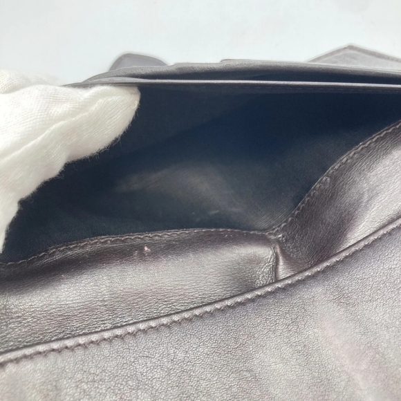 🤎🔹️GUCCI 🔹️ Leather long wallet Italy Guccissima heart Brown ✨️ - Picture 8 of 12